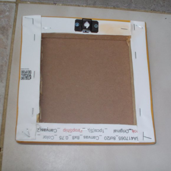 "Follow Your Heart" on stretched canvas approximately 8"x8" - Picture 2 of 3